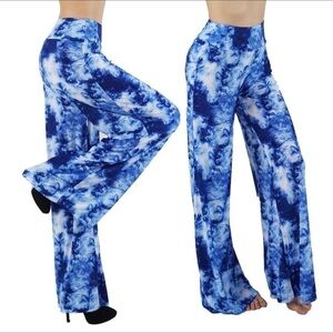 BEAUTIFUL BLUE & WHITE PALAZZO PANTS